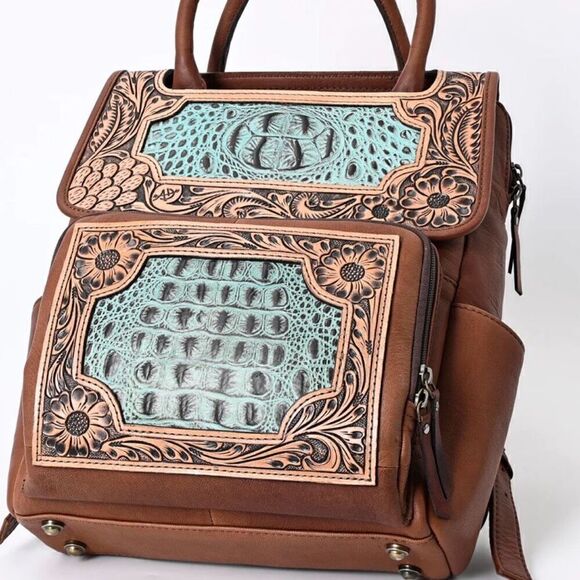 American Darling Backpack Genuine Western Leather Womens Bag Eleanor New - Picture 3 of 7